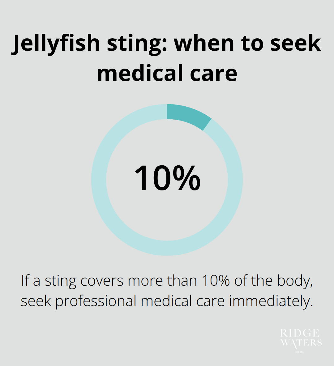 Threshold for seeking medical care after a jellyfish sting on Australian beaches. - Beach safety