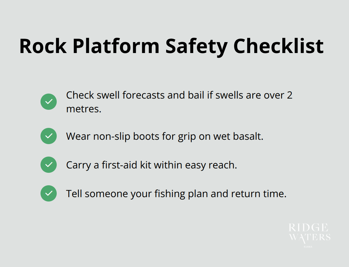 Safety tips for fishing Kiama’s rock platforms - Kiama fishing spots
