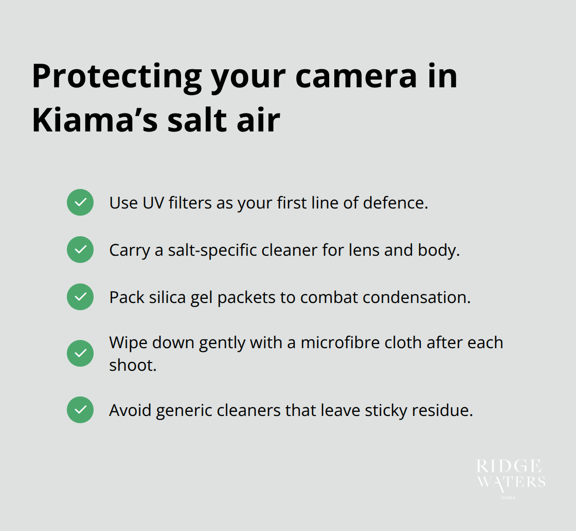 Essential protection steps to safeguard camera gear at the coast