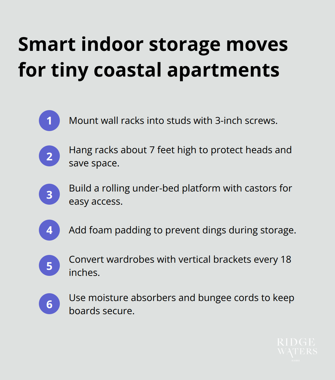 Quick tips to store surfboards indoors without losing floor space - Surfboard storage